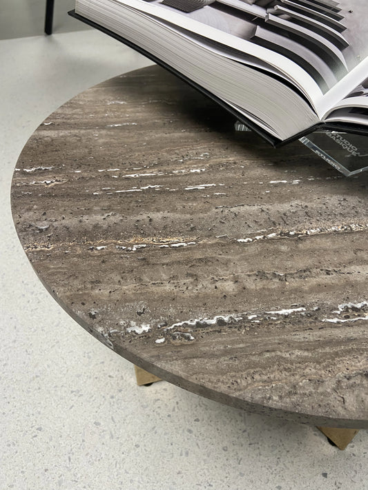 Travertin Titanium - Rond Tafelblad ø60cm