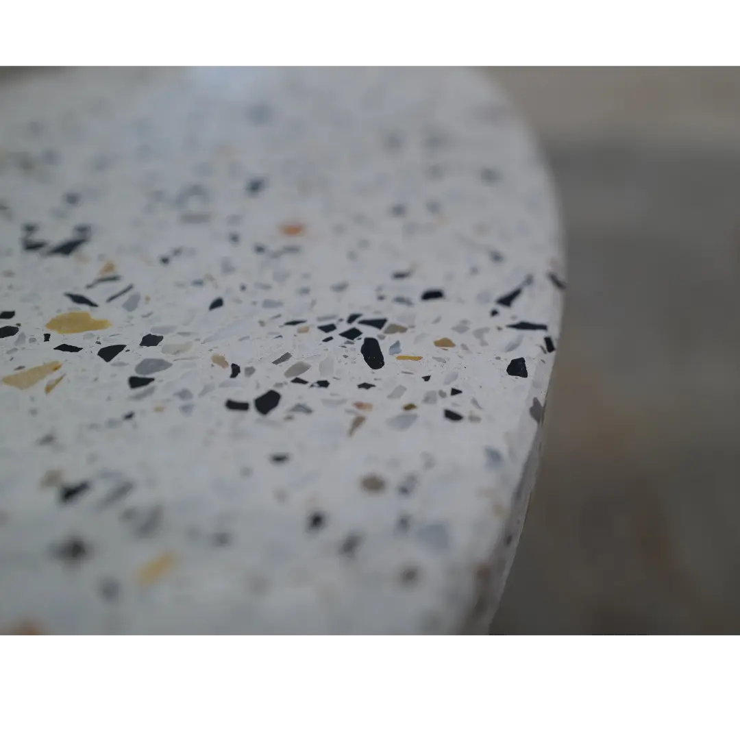 Terrazzo Wit - Rond Tafelblad ø60cm