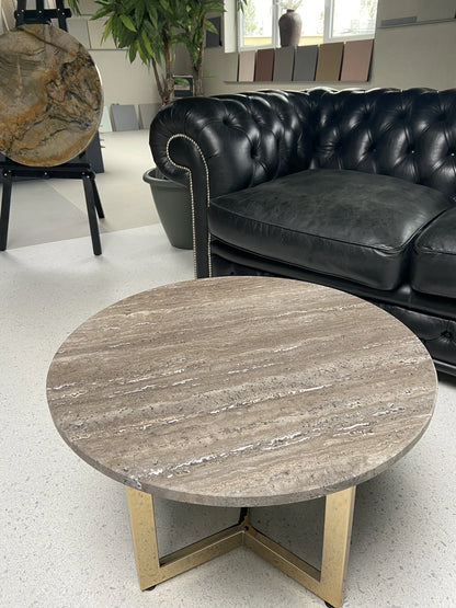 Travertin Titanium - Rond Tafelblad ø60cm