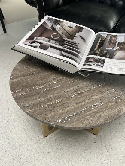 Travertin Titanium - Rond Tafelblad ø60cm