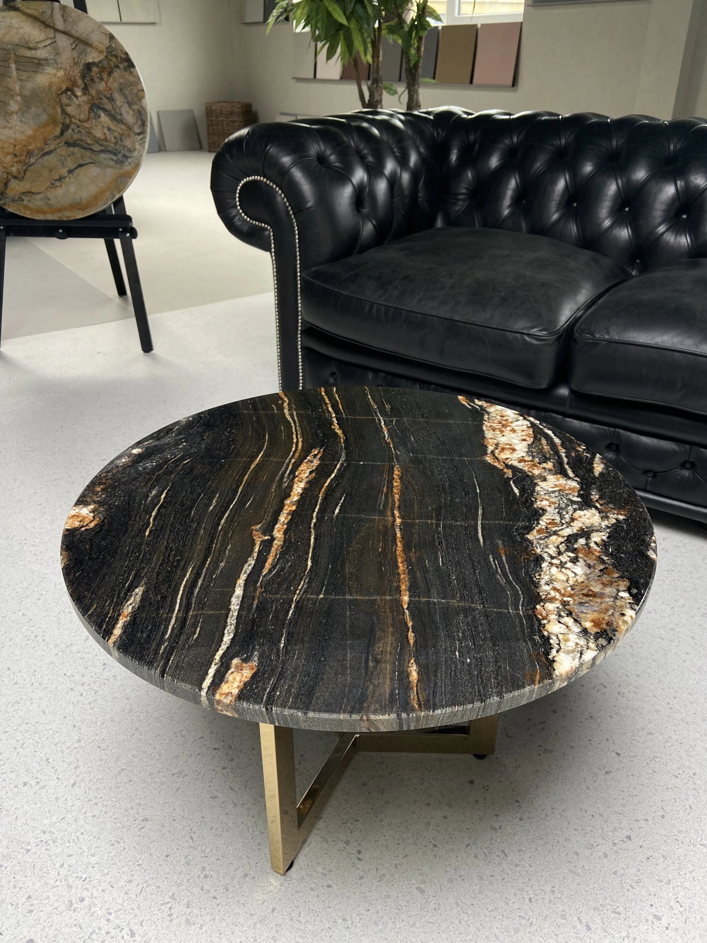 Kwartsiet Black Taurus - Rond Tafelblad ø70cm