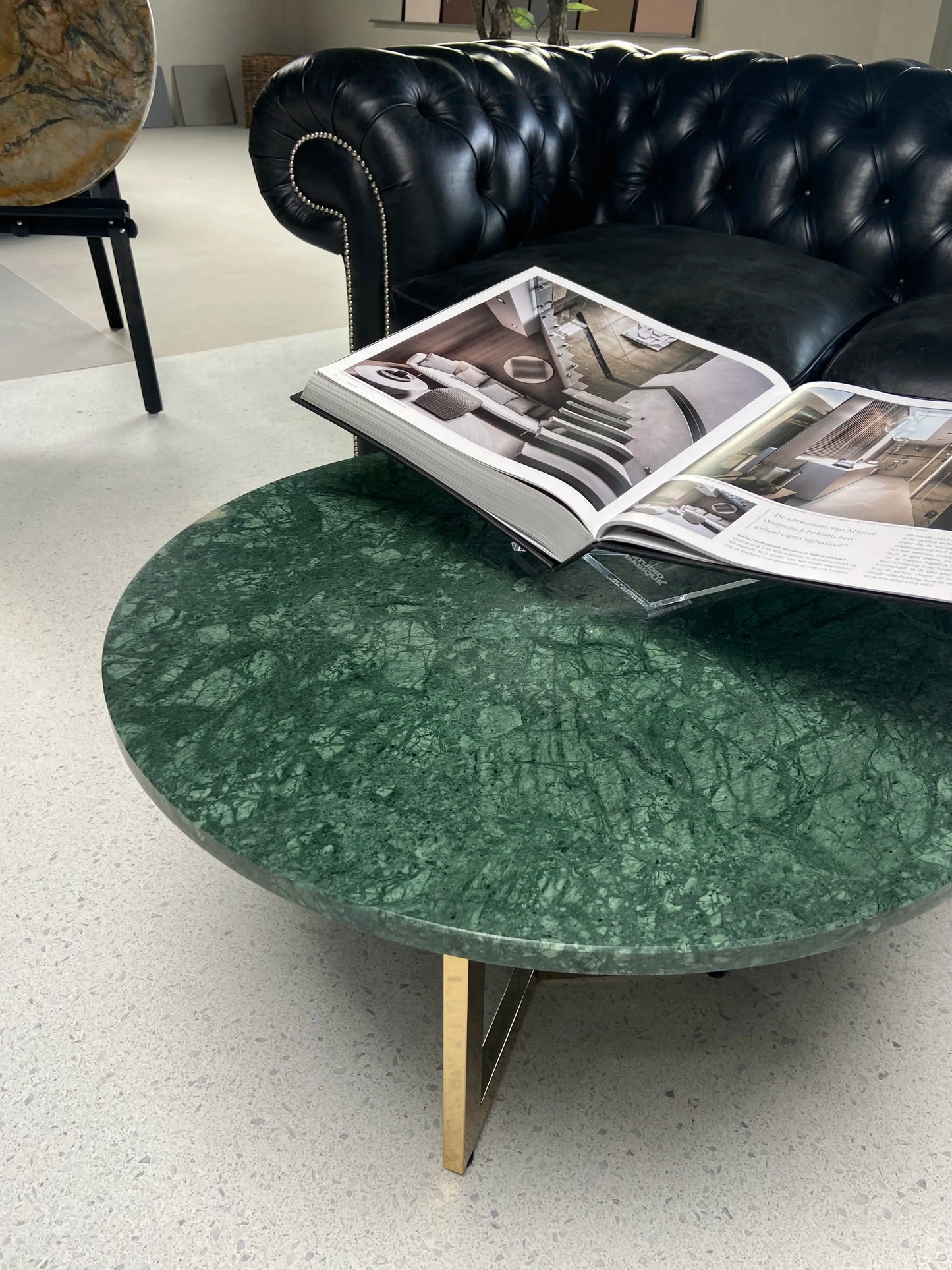 Marmer Verde Guatemala - Rond Tafelblad ø70cm