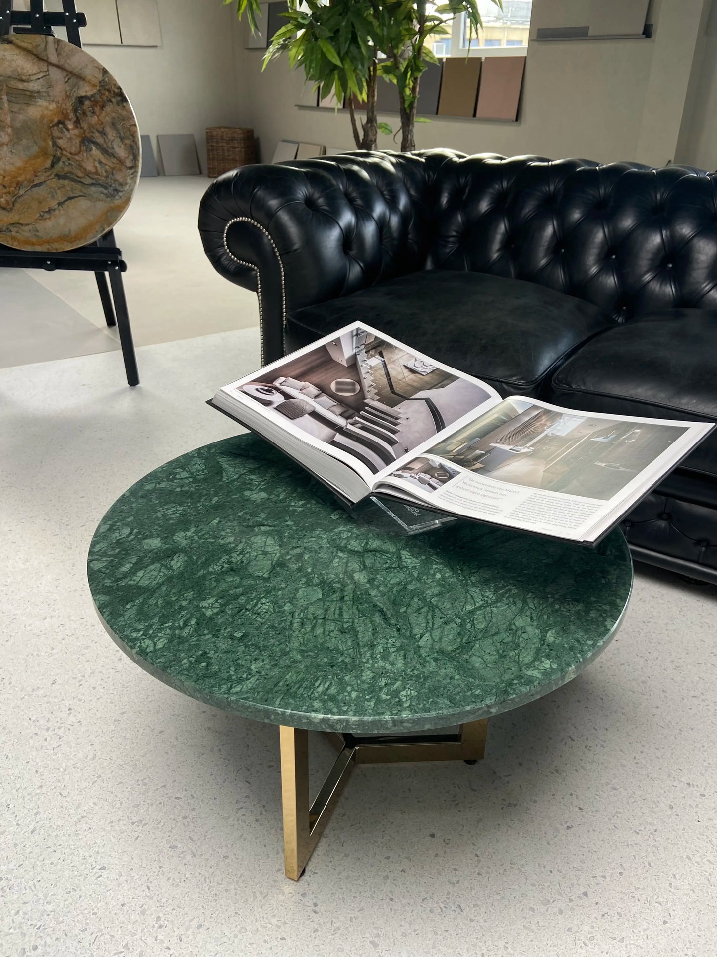 Marmer Verde Guatemala - Rond Tafelblad ø70cm