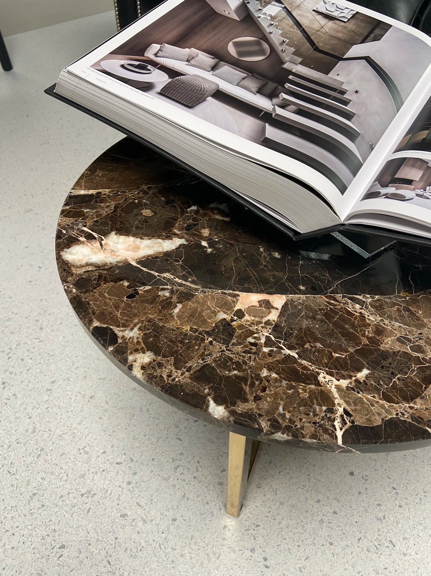 Marmer Emperador Dark - Rond Tafelblad ø55cm