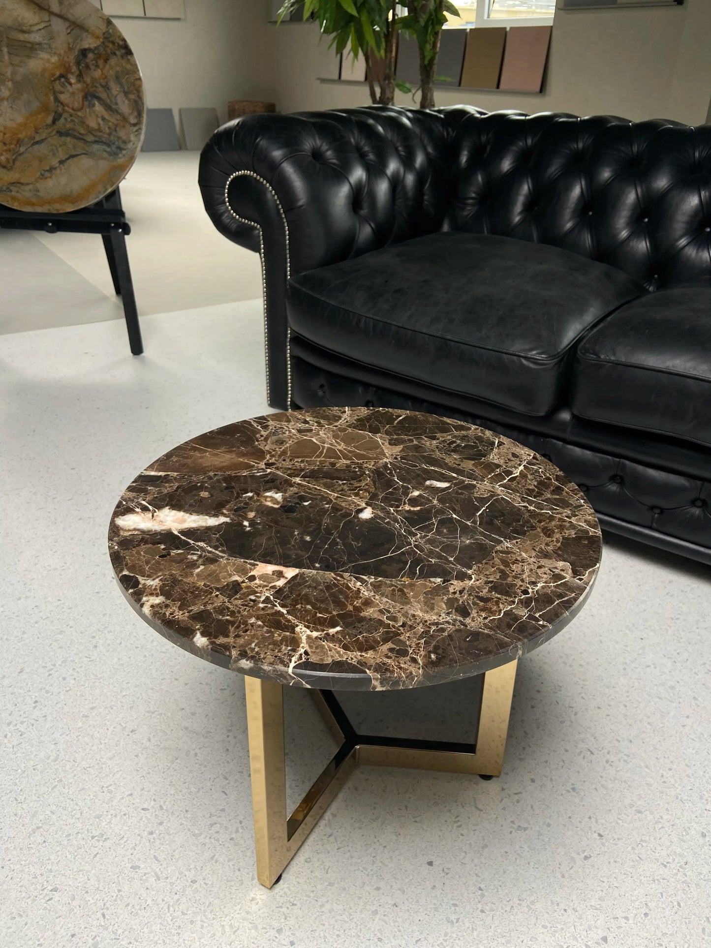 Marmer Emperador Dark - Rond Tafelblad ø55cm