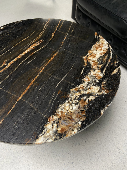 Kwartsiet Black Taurus - Rond Tafelblad ø70cm